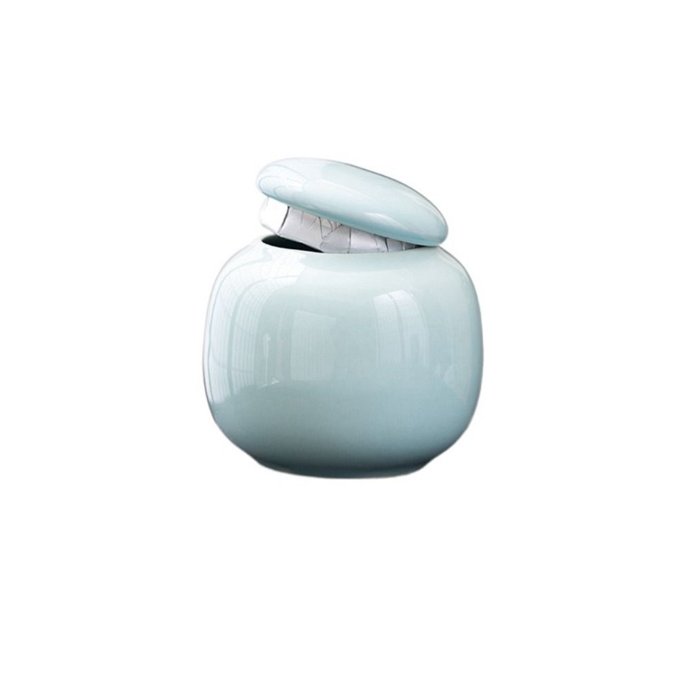 Niedliche leere Keramikgläser mit Farbglasur, Mini-Unterabfüllung, Tee-Vorratsglas, versiegelte Teebox, Kosmetik: plum