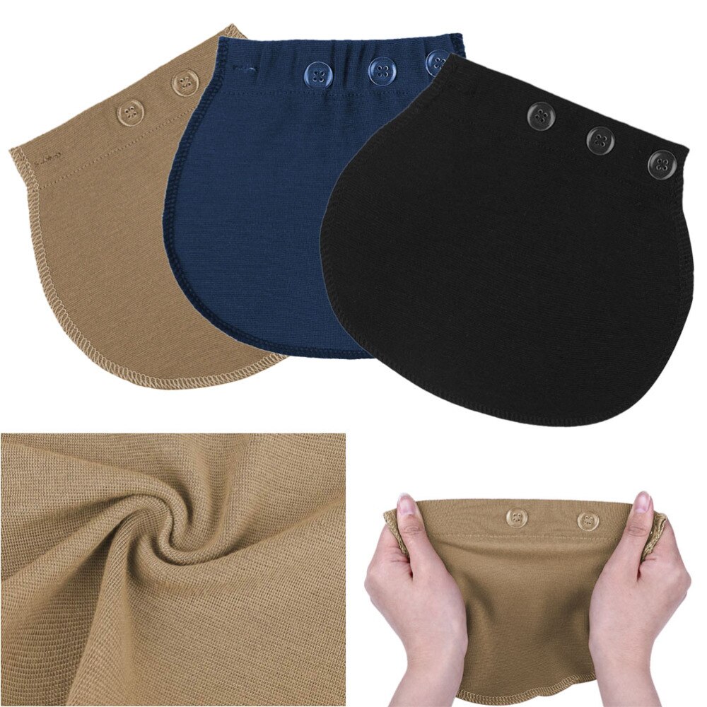 3 pièces boucles de grossesse ceinture ceinture réglable couture élastique Extender bouton tampons boucles prolongées pour pantalons vêtements
