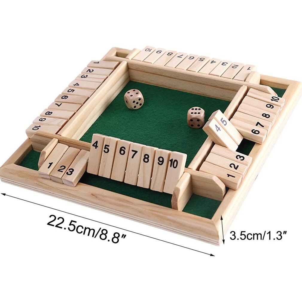 4 seitige 10 Zahlen Geschlossen sterben Kasten Bord Spiel für freundlicher und Erwachsene Geburtstag Trinken Stütze KTV Kneipe Bar Partei brettspiel