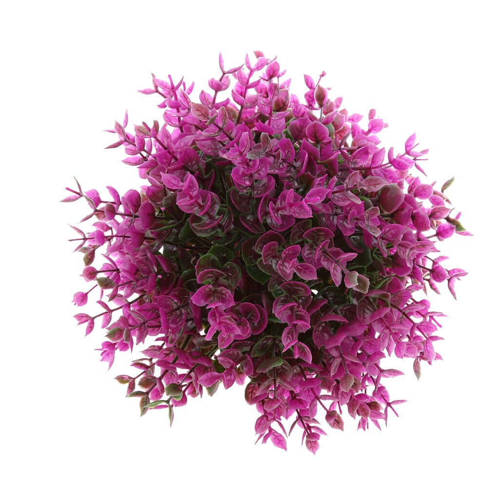 19cm Artificial Eucalyptus Ball Outdoor Topiary Plant Bush Patio Tree Purple