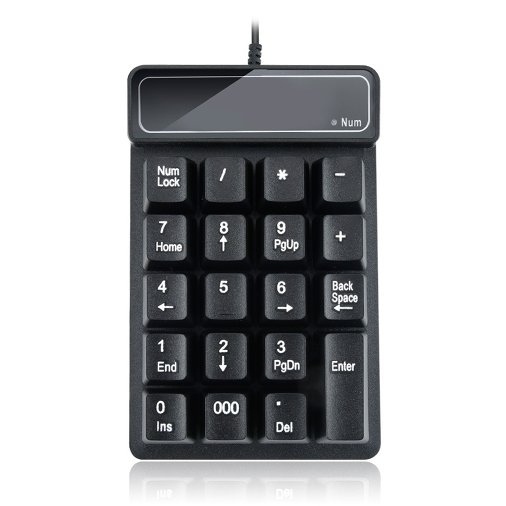 Clavier numérique universel fil USB Mini numéro clavier keycap pour ordinateur portable ordinateur de bureau pavé numérique 19 touches clavier comptable: Default Title