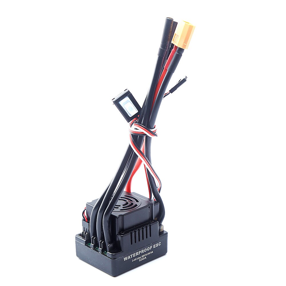 Upgrade Sensorless 60A 80A 120A S-80A S-120A Brushless Waterproof ESC Electric Speed Controller with 5.5V / 3A BEC for RC Car: 120A ESC  XT60  Plug
