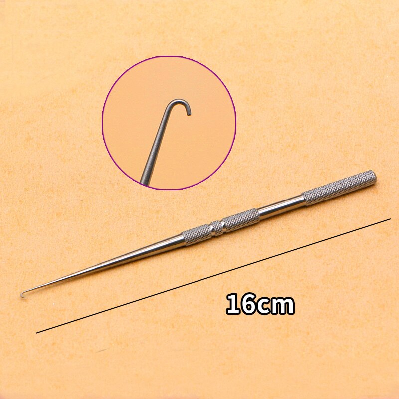 Nase single claw pull hook Sharp head pull hook Question mark type pull noble steel only clay pull hook instrument: Blue