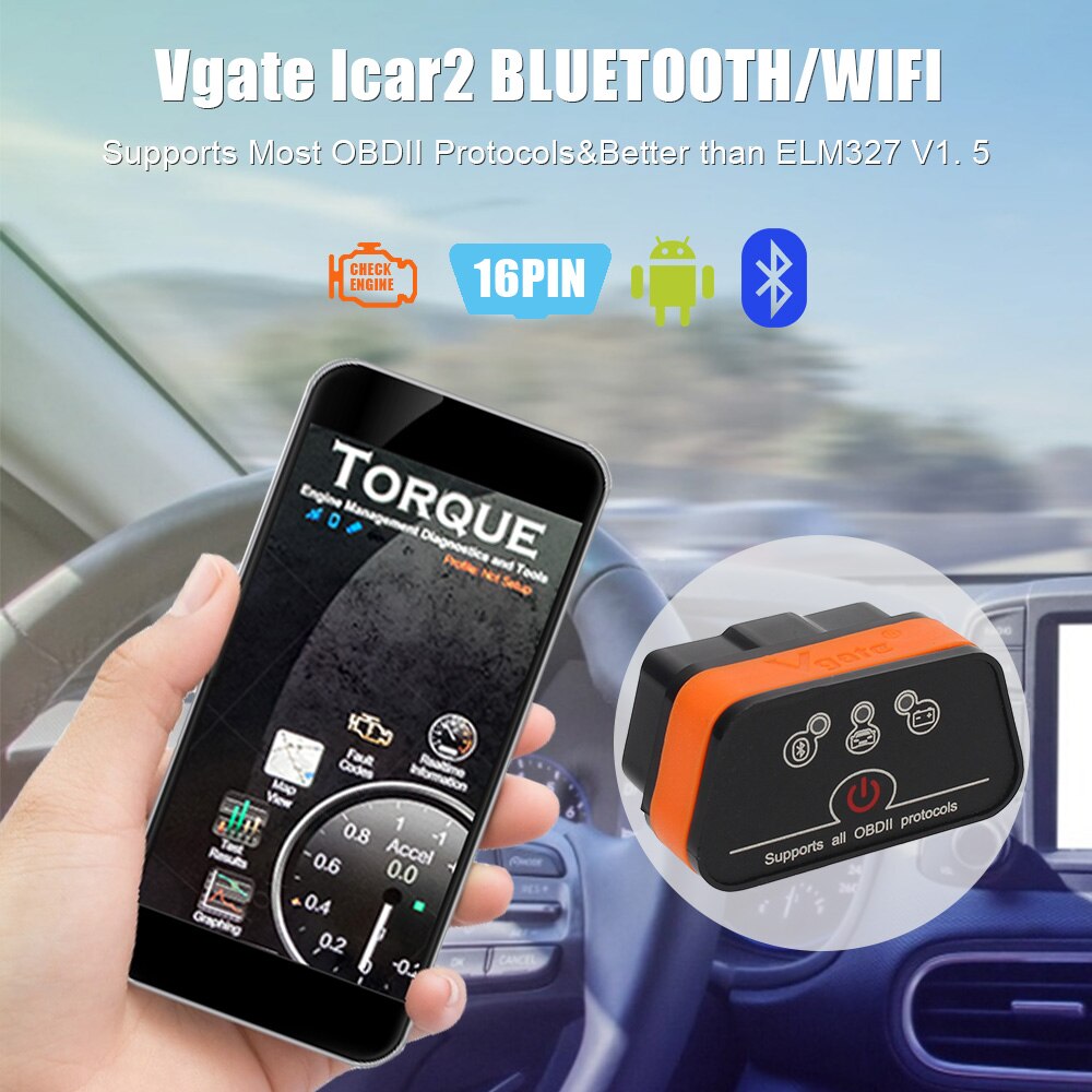 Vgate Icar2 ELM327 OBD2 Wifi/Bluetooth Automotive Diagnostic Scanner Auto Diagnostic Tool Voor Android Code Reader