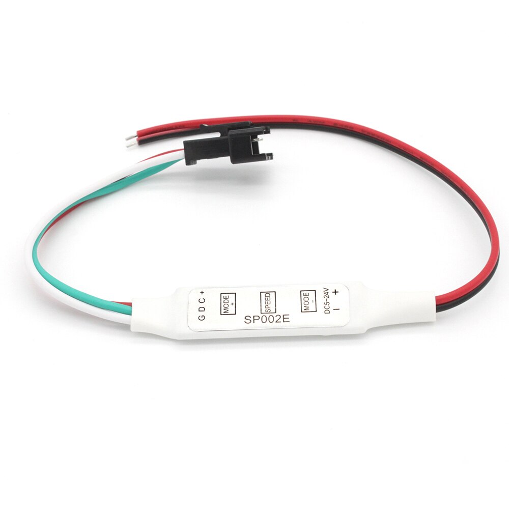 Trådløs  rf 14 nøgle 21 nøgle mini lille led pixel strip lys controller til  ws2811 sk6812 ws2812b 6803 1903 med fjernbetjening: 3 tast 5-24v(sp002e)