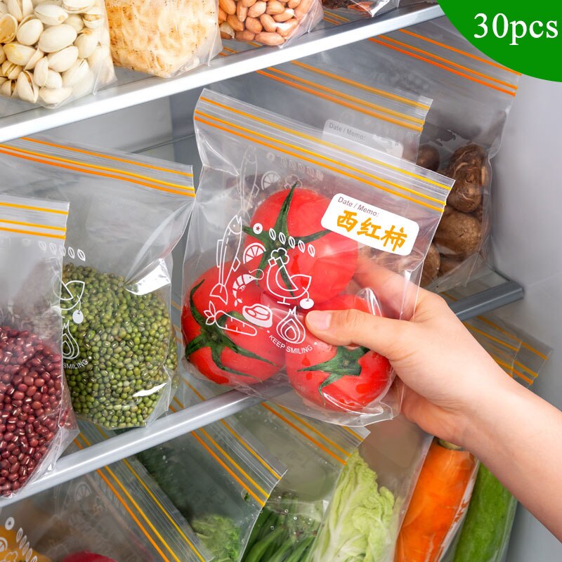 PE Food Storage Bag Leakproof Containers Reusable Stand Up Zip Shut Bag Fresh Bag Food Storage Containers Fresh-keeping Bag