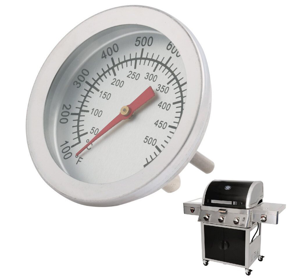 50-500 graden celsius roestvrijstalen barbecue-, rook- en grillthermometer, temperatuurmeter, oventhermometer
