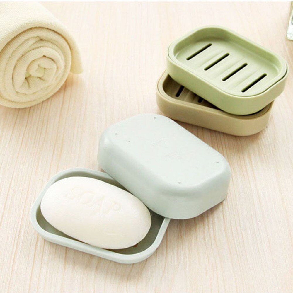 Double vidange porte-savon anti-dérapant boîte à savon chaude 1 pièces en plastique savon plastique salle de bain