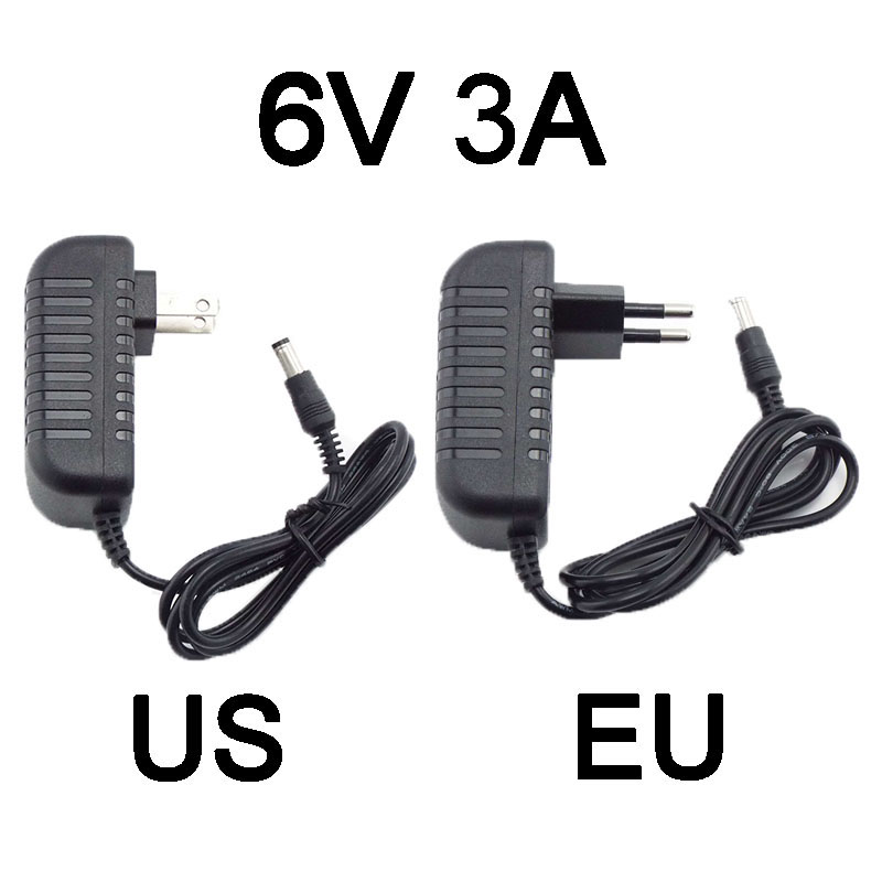 Adaptateur d'alimentation 6V, 3A, 3000ma, AC 110V, 220V à DC 6V, 3A, convertisseur, chargeur pour CCTV e1