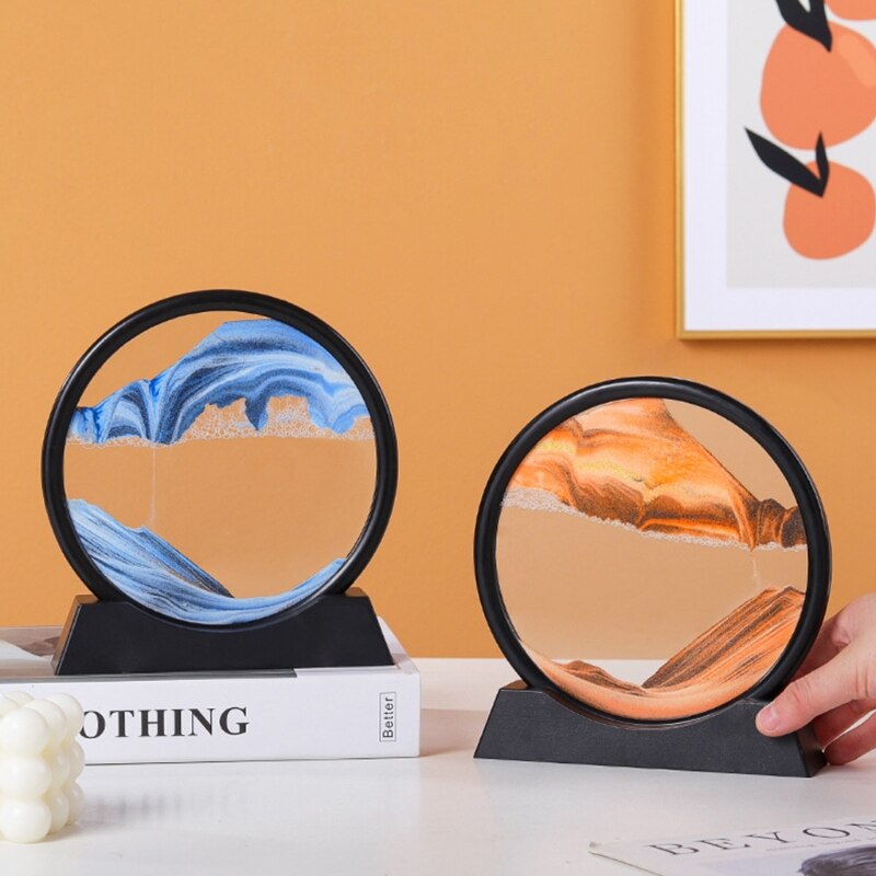 One Piece Of 10 Inch Art Picture 3D Hourglass Glass Ornaments Home Decoration Items