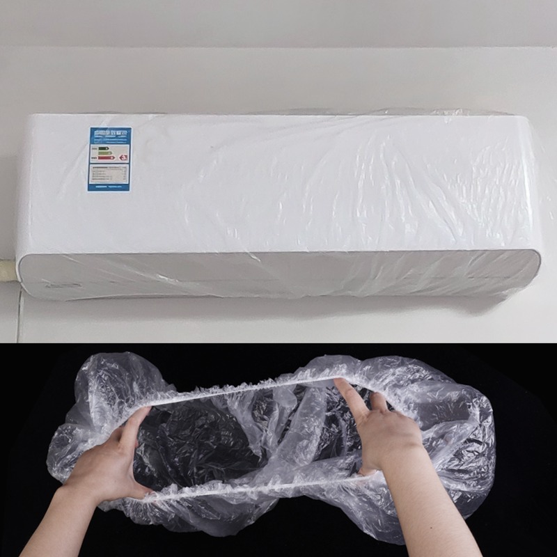 50-1PCS Disposable Air Conditioning Dust Cover Household PE Transparent Air Conditioner Protection Cover Universal Dust Covers