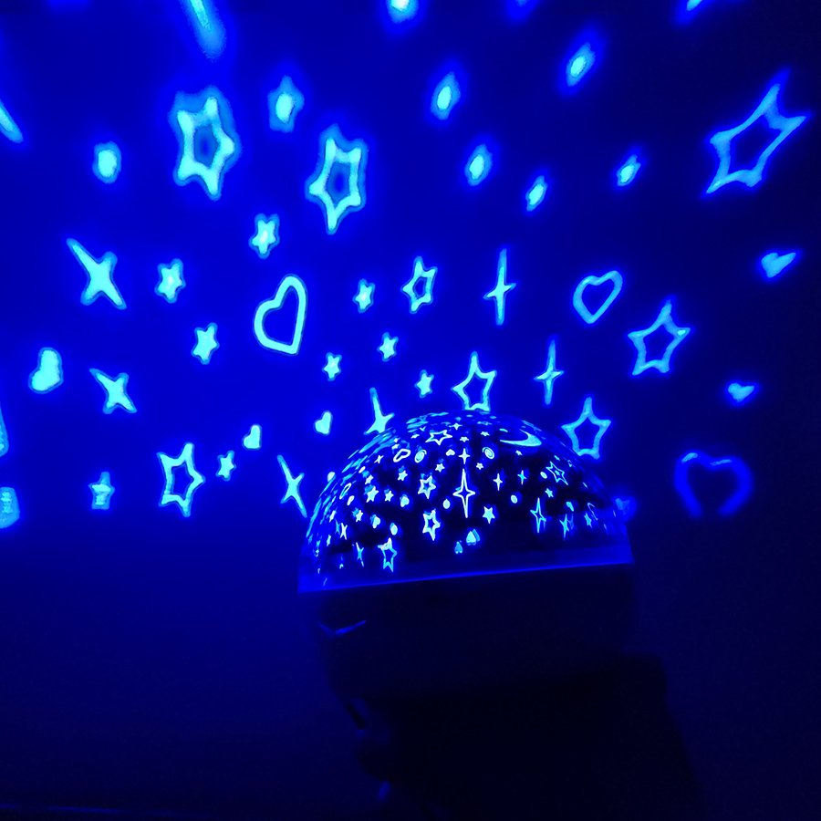 JOSOCCO Led Nachtlampje Roterende Projector Spin Sterrenhemel Star Master Kinderen Kids Baby Slaap Romantische Led USB Lamp Projector