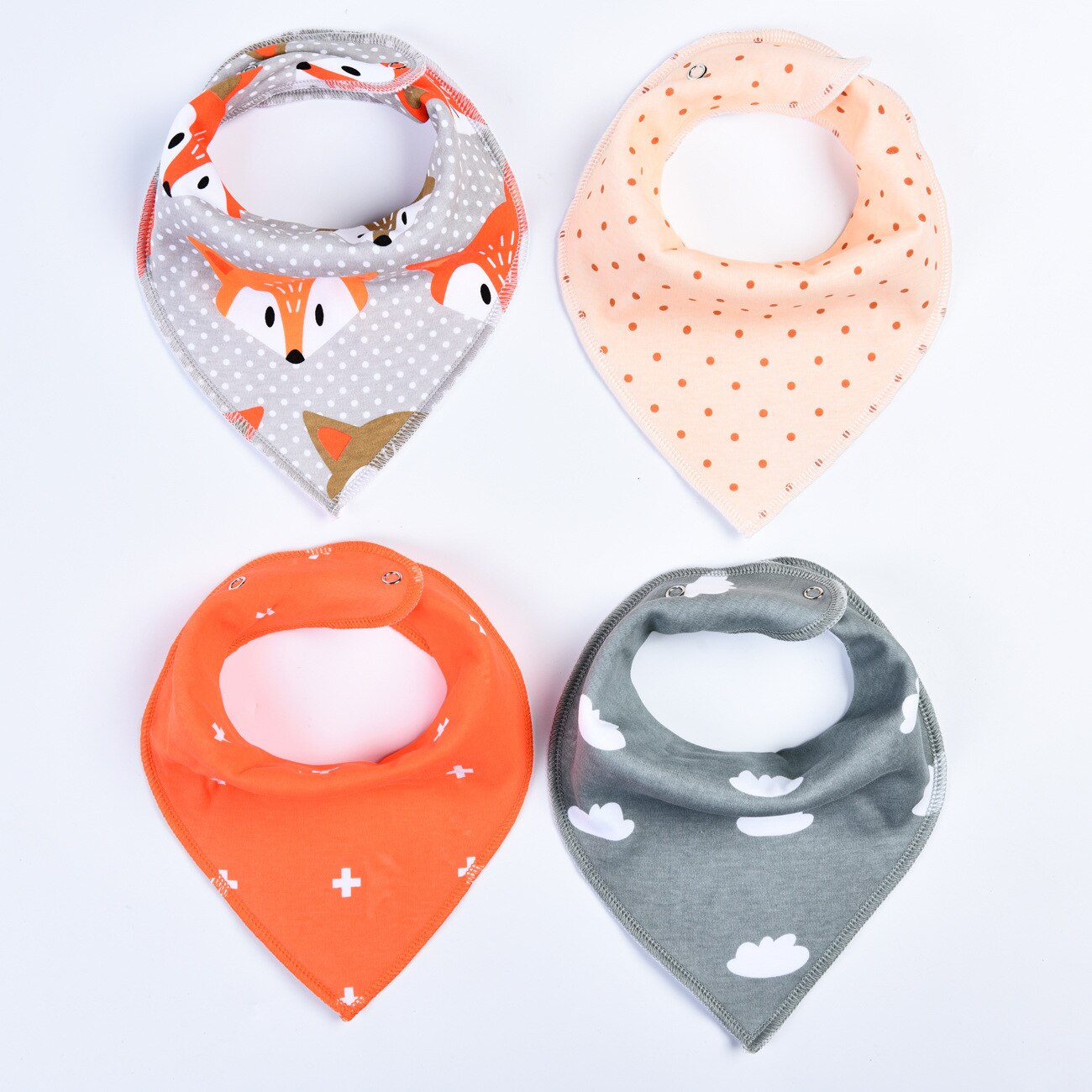 Bavaglini Bandana per bambini bavaglini in cotone cartone animato per neonato ragazzo ragazza triangolo sciarpa neonato Burp Cloth