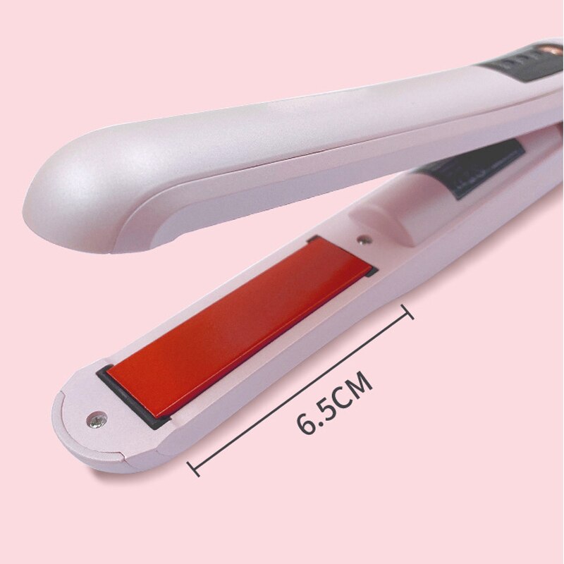 Plancha de pelo inalámbrica, miniplancha recargable por USB de cerámica, batería de 4000mA