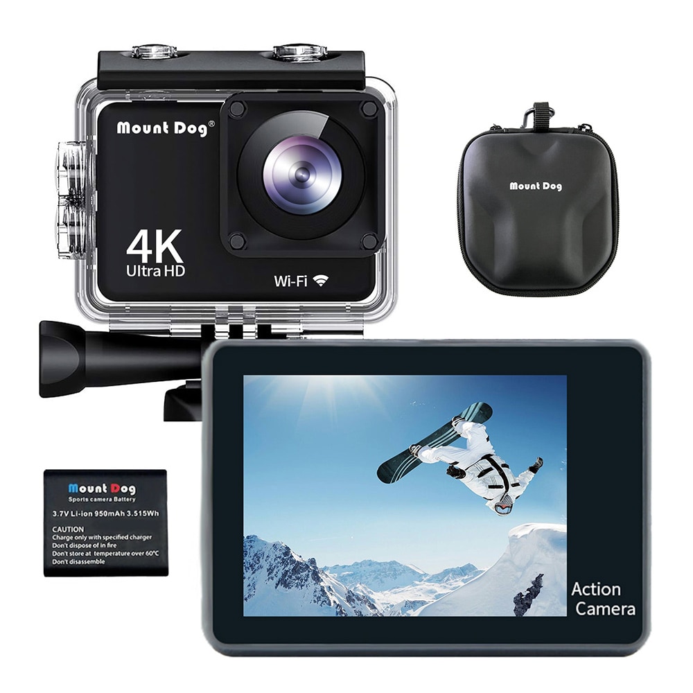 Go 4K Sports Action Camera Pro Accessories Ultra HD WiFi Remote Control Video Cam Recorder DVR Waterproof Case Camera