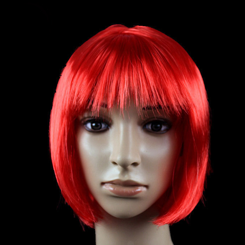 Peluca Bob para mujeres bonitas, pelucas Bob cortas, Natural, Cosplay de Halloween, pelucas de Anime, peluca sintética de colores bonitos para diaria de Navidad: YELLOW