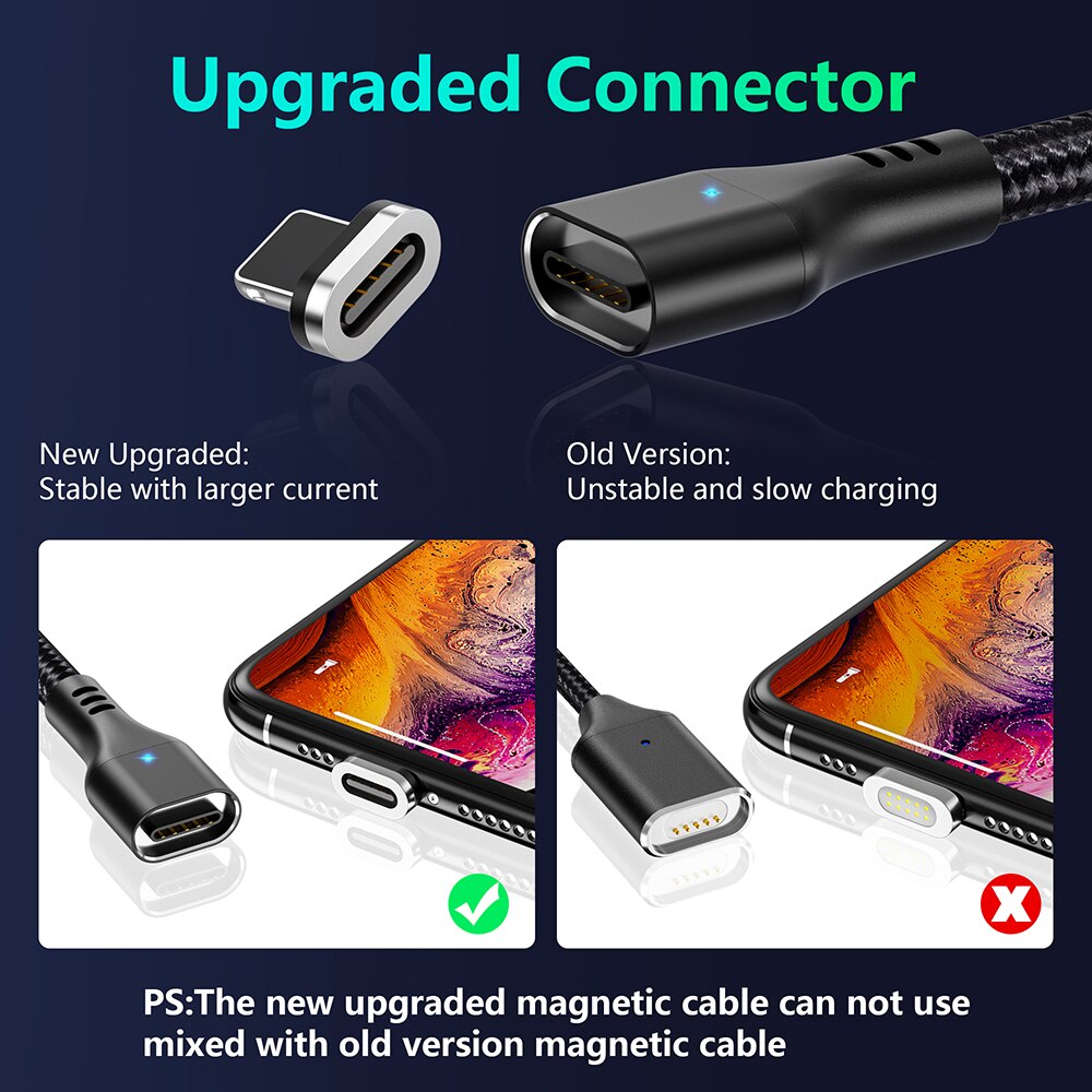 ZRSE Magnetic Micro Usb Cable For Iphone Samsung 3A Fast Charging Data Wire Cord Magnet Charger Usb Type C Mobile Phone Cable