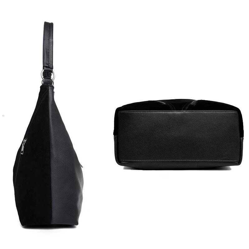 VM KISS Female Suede Leather Shoulder Bag Women Leisure Tassel crossbody Handbag Hobos Messenger Top-handle bags Purse