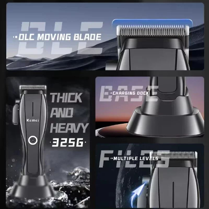 Kemei KM-2286 KM-2295 Fabrikant Elektrische Tondeuse Professionele Kapper Tondeuse voor Mannen Draadloze Snijmachine Kit