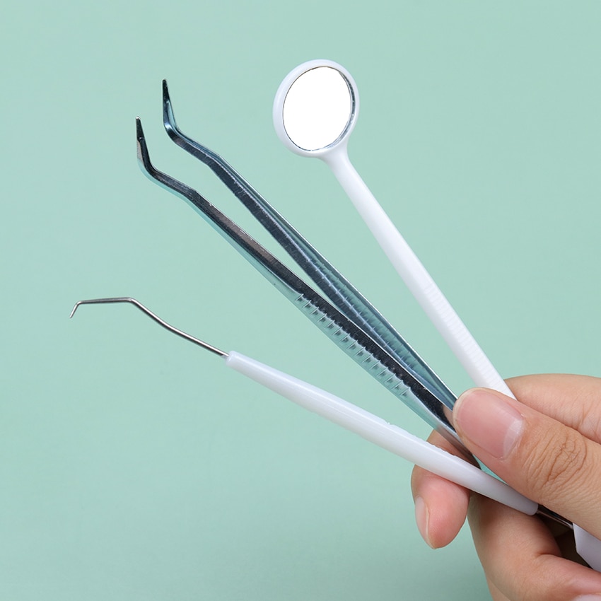 3 Stks/set Tandspiegel Tandheelkundige Tool Set Mond Spiegel Tandheelkundige Kit Hygiëne Examens Oral Care Tanden Schoon Tool