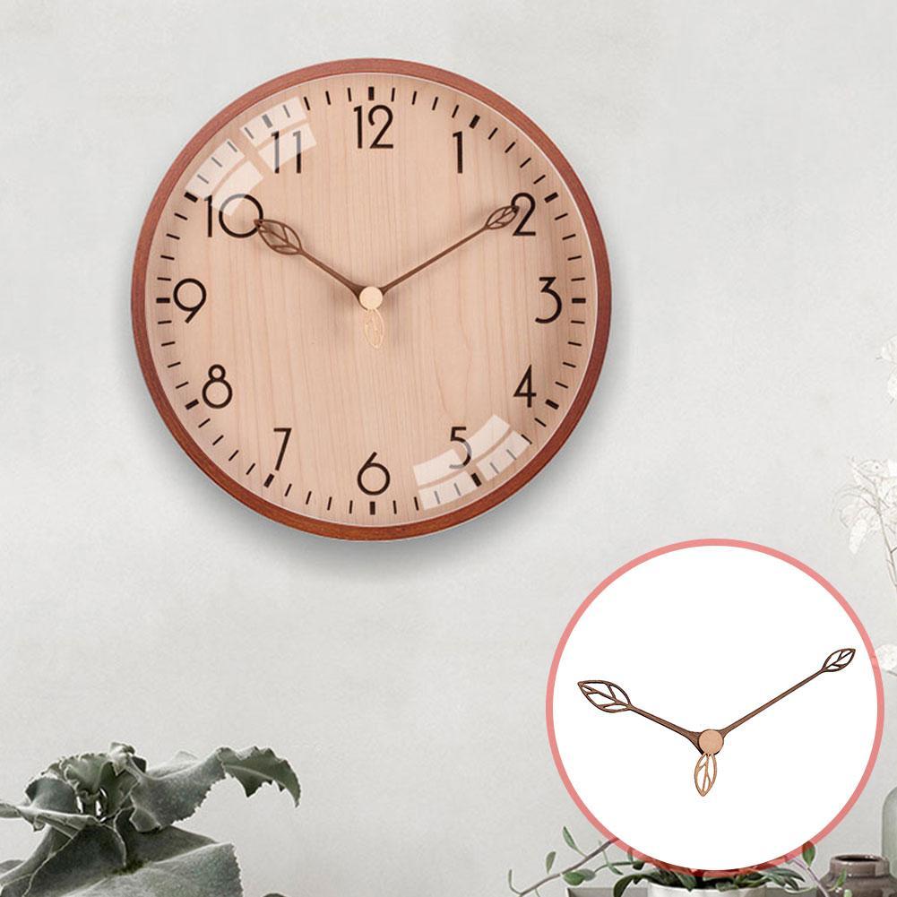 DIY Wall Clock Wooden Hands With SUN Silent Part Wood Movement Clock Clock Quartz Accessories Needle Walnut Replac Z0O0