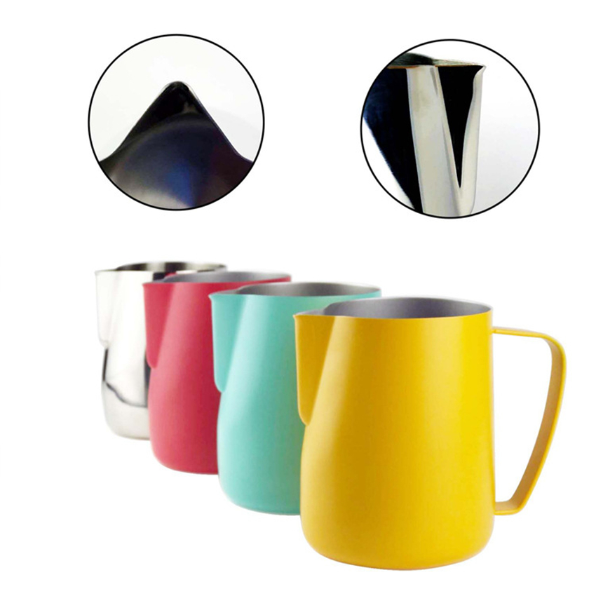 Roestvrij Staal Koffie Melk Opschuimen Jug Pitcher 350Ml/600Ml Multicolor Espresso Koffie Pitcher Barista Koffie Tool Caffeeware