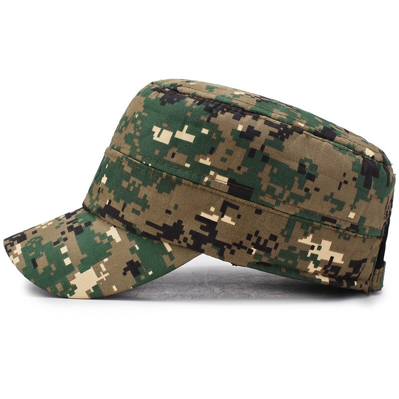Gorra de camuflaje Digital, gorros de camuflaje tácticos para hombres, gorra plana con orejeras, gorra de béisbol para el ejército al aire libre, gorras de Hip Hop para hombres