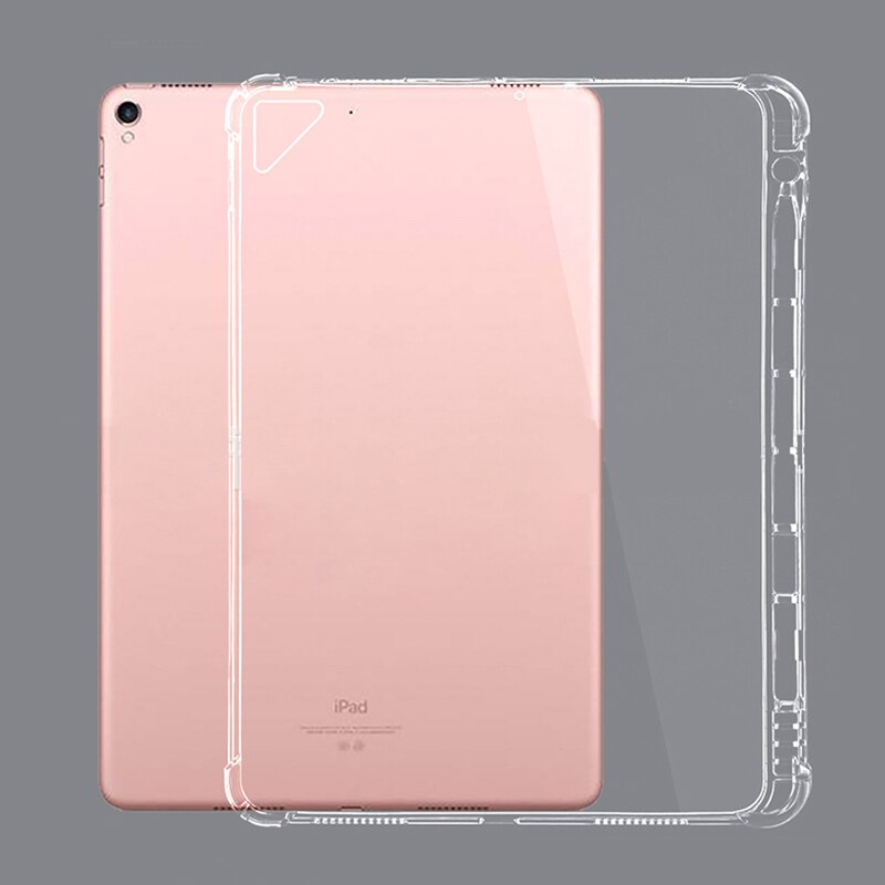 Silicone Case For iPad Pro 10.5 A1701 A1709 Transparent Soft Case With Pencil Holder For iPad Air 3 A2123 A2152Back Cover