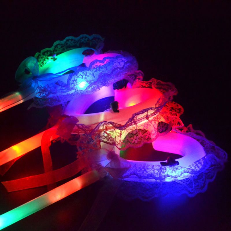 Lichtgevende toverstaf speelgoed hart liefde prinses cosplay flash sticks dxad