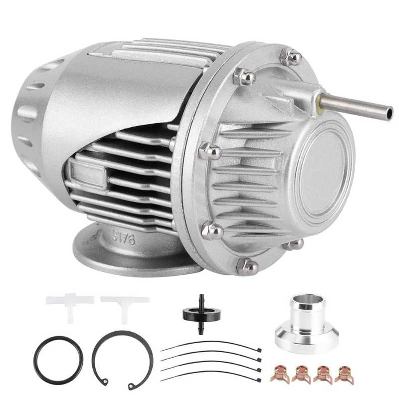 Charger electric supercharger Adjustable PSI Boost Blow Off Valve BOV BOV‑011BK‑526‑I8: Silver