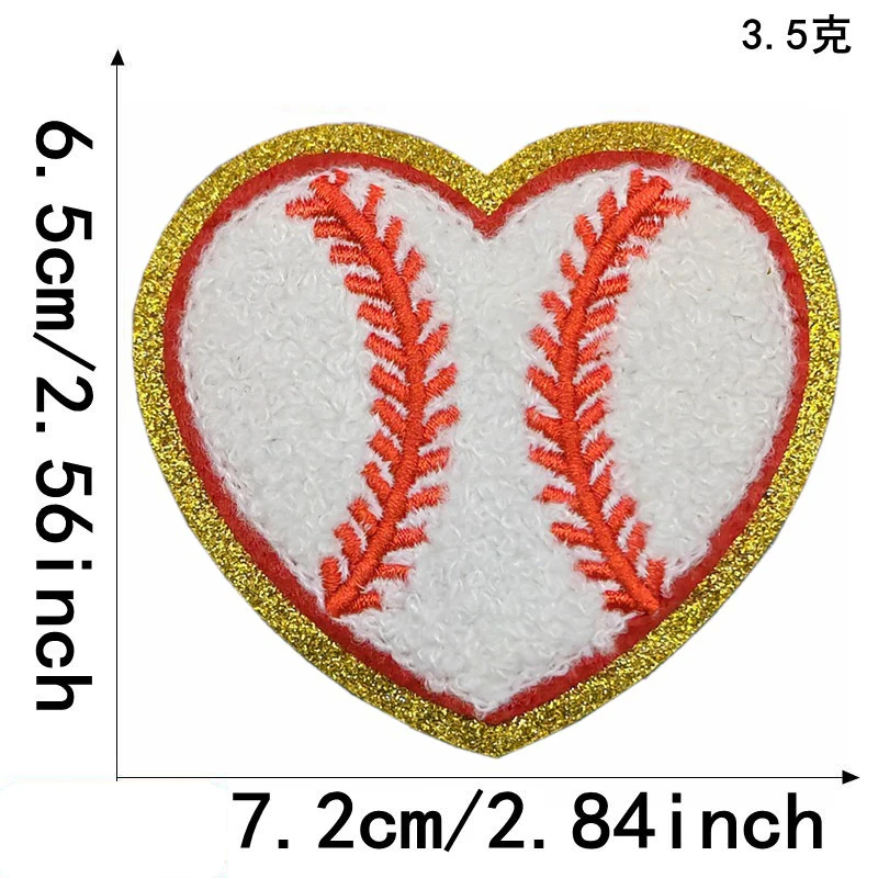 Sport Carnaval Voetbal Basketbal Honkbal Embleem Kleding Accessoires Badge Borduurwerk Sticker Strijkijzer Patches: Rood