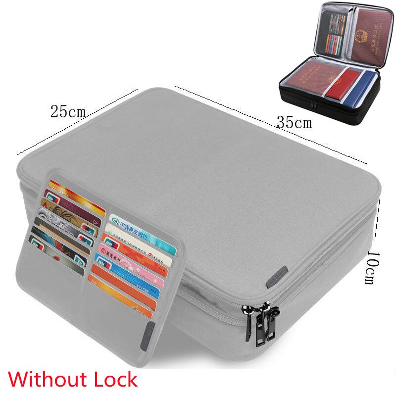 Bolsa de almacenamiento de documentos portátil para el hogar, maletín de oficina, Busines, viaje, accesorios de paquete de Material A4: A Gray