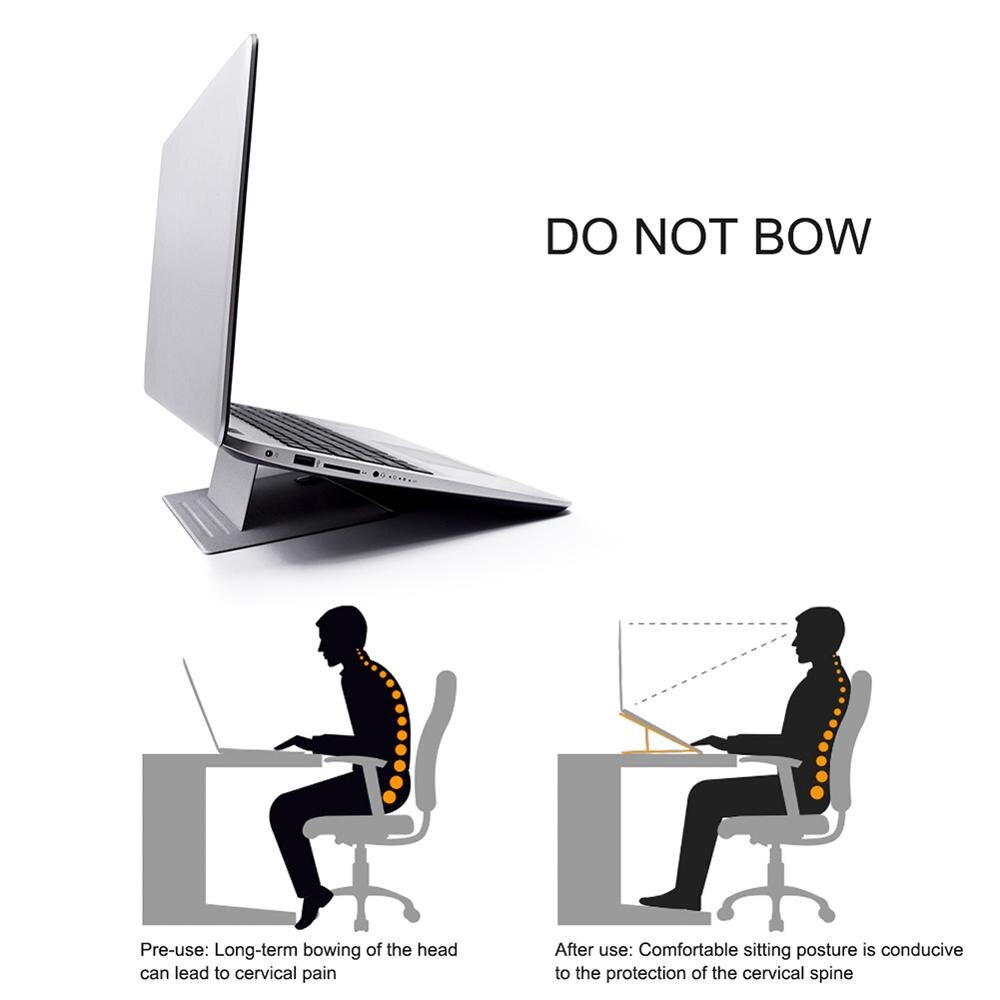 Folding Adhesive Invisible Stands Laptop Pad Adjustable Laptop Stand Bracket Portable Tablet Holder for iPad MacBook Laptops