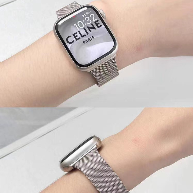 Bracelet milanais pour Apple watch 10 42mm 46mm 9 8 7 45mm 41mm 6 5 4 3 SE 40mm 44mm bracelet en métal pour iWatch Ultra 2 1 49mm