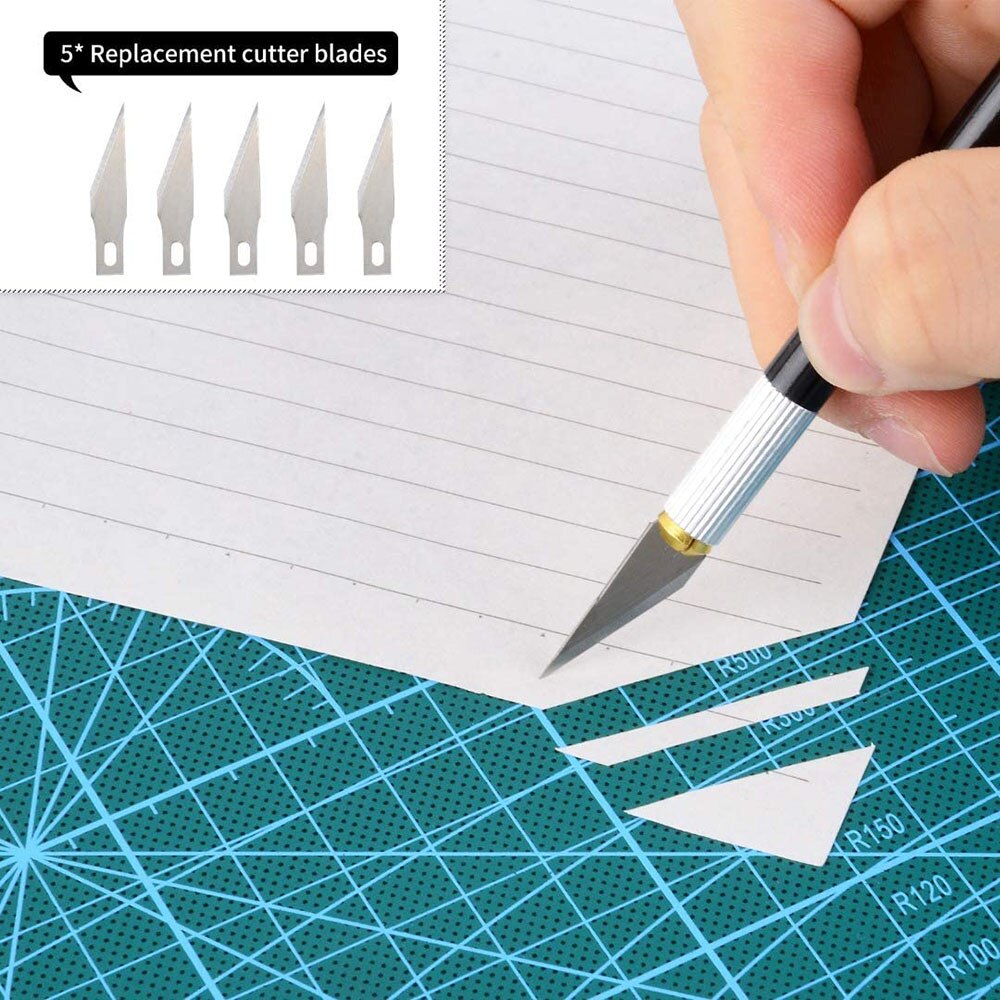 26pcs Rotary Cutter Kit 45mm Rotary Cutter & A4 Self Healing Cutting Mat&Patchwork Ruler&Blade for Quilting Leather Crafting