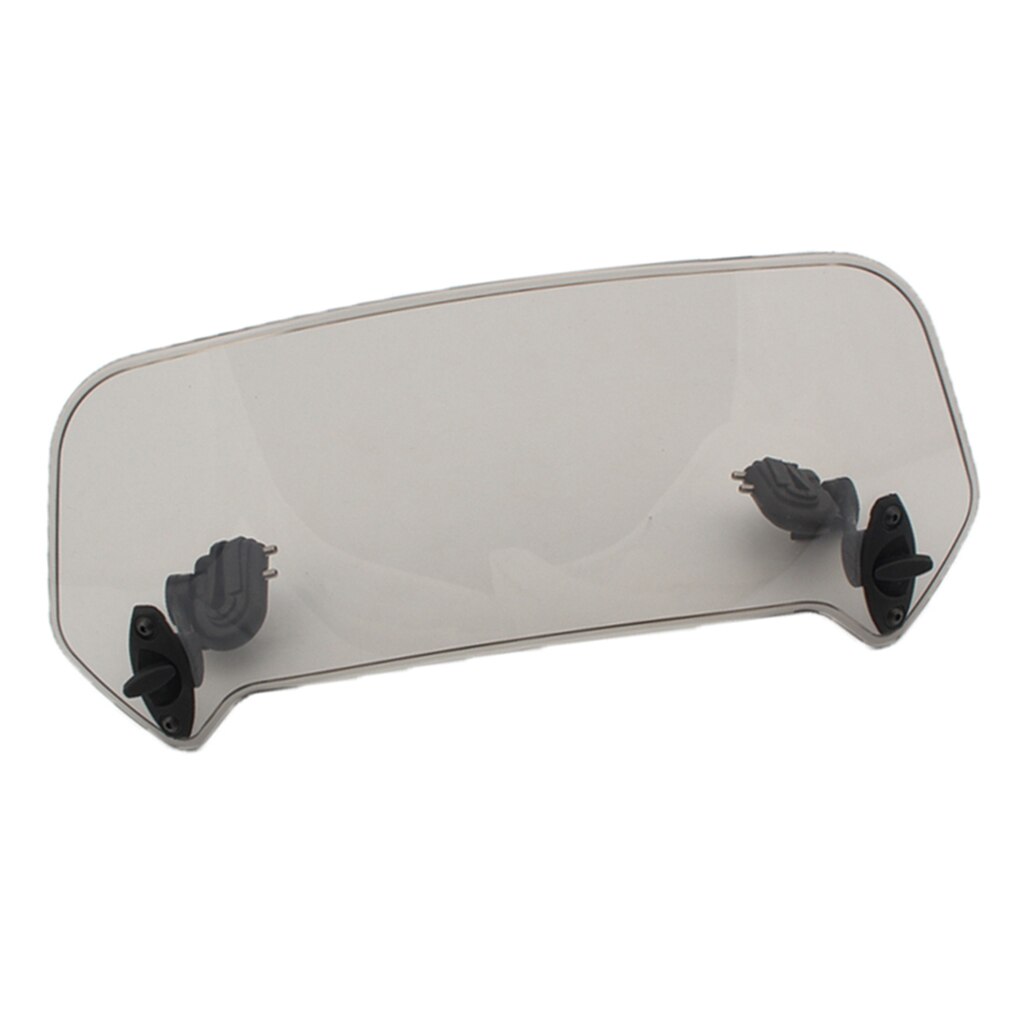 360mm Motorcycle Windshield Extension Spoiler Air Wind Deflector Windscreen Wind Cold Protector Rain Guards, Smoke