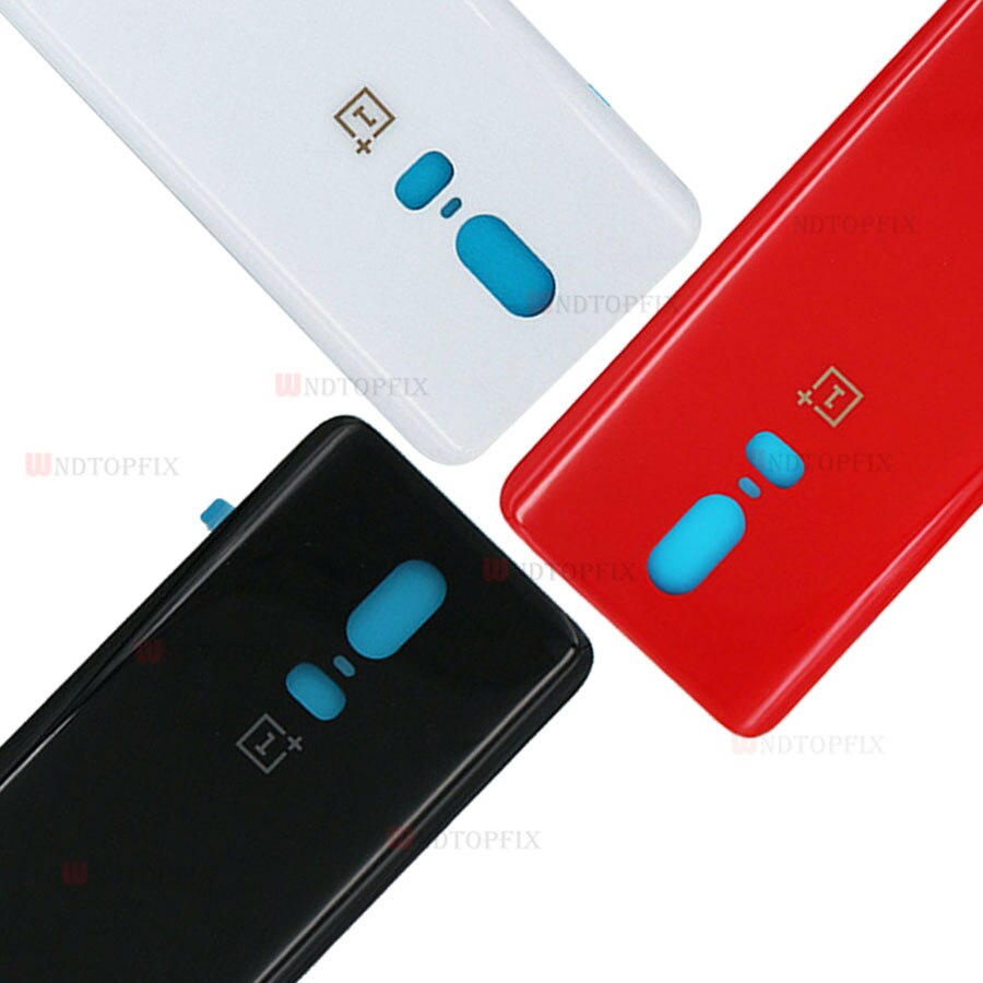 Vetro originale A6000 per OnePlus 6 7 Pro coperchio batteria posteriore sportello vetro posteriore per Oneplus 6T coperchio batteria 1 + 6 custodia + colla
