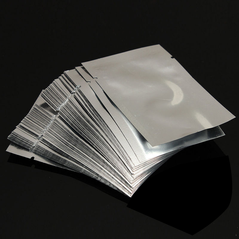 100Pcs Heat Seal Opslag Zakken Aluminiumfolie Vacuüm Sealer Zakjes Food Grade Voor Noten Pr