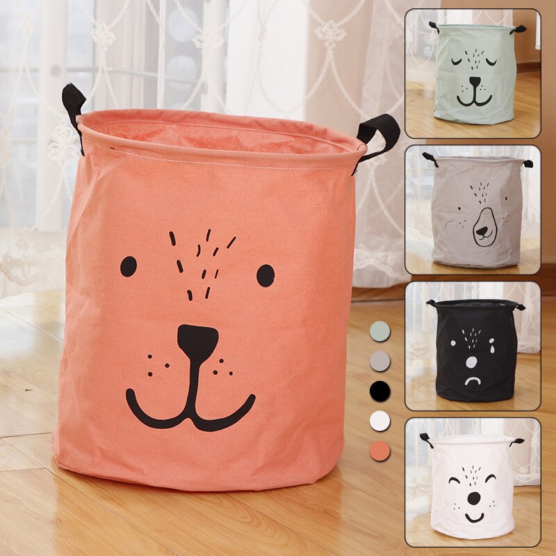 Baby Laundry Basket Foldable Toy Storage Bucket Picnic Dirty Clothes Basket Box Canvas Organizer Laundry Hamper