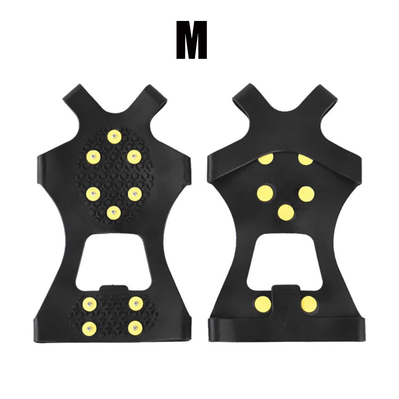 1 par s-xxl 10 pigger anti-skli snø isklatresko pigger isgrep klosser stegjern stegjern vinterklatring anti-skli sko deksel: M