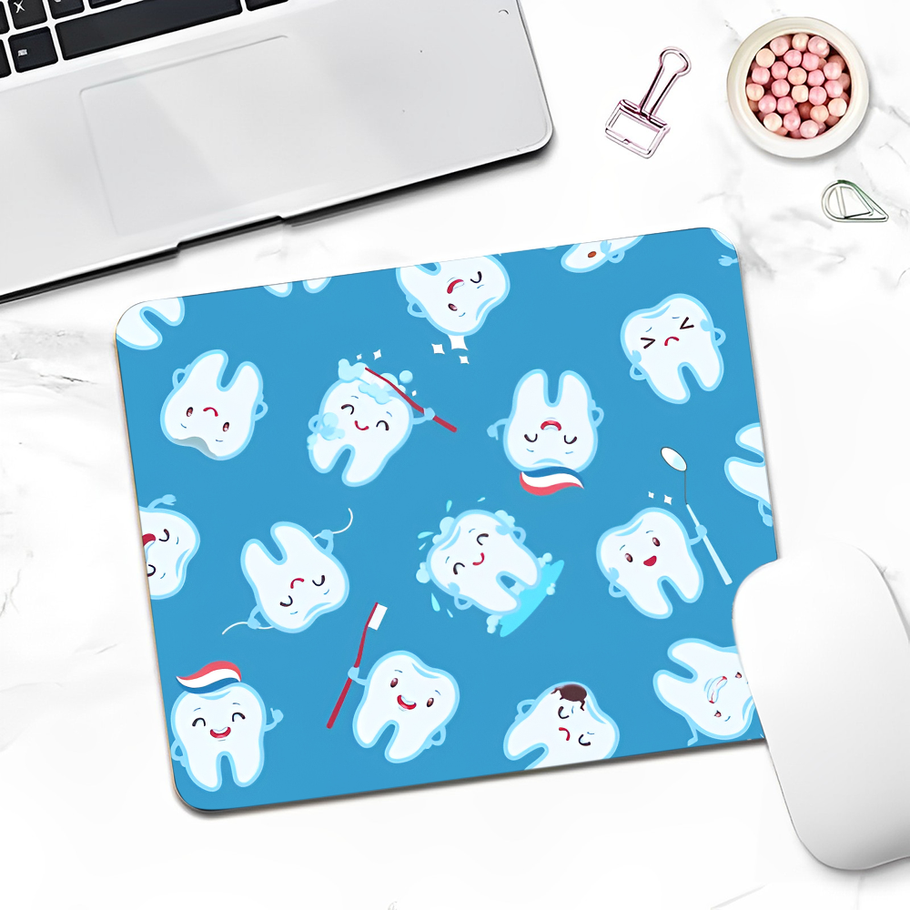 The Dentist Tooth DIY Desktop Desk Mat Kawaii Gaming Accessories Students Writing Pad Writing Desk Mats: 45x70cm / Burgundy