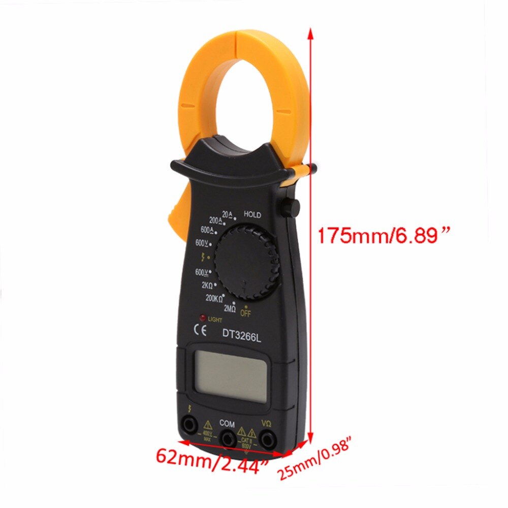 DT3266L Digital Clamp Meter Multimeter Voltage Current Resistance Tester