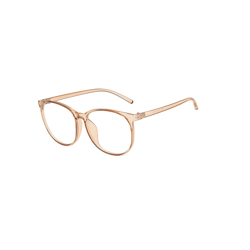 FS Optical Retouching Big Face Blue Light Blocking Glasses Transparent Women Anti Bluelight Glasses Oversize Frame: C3