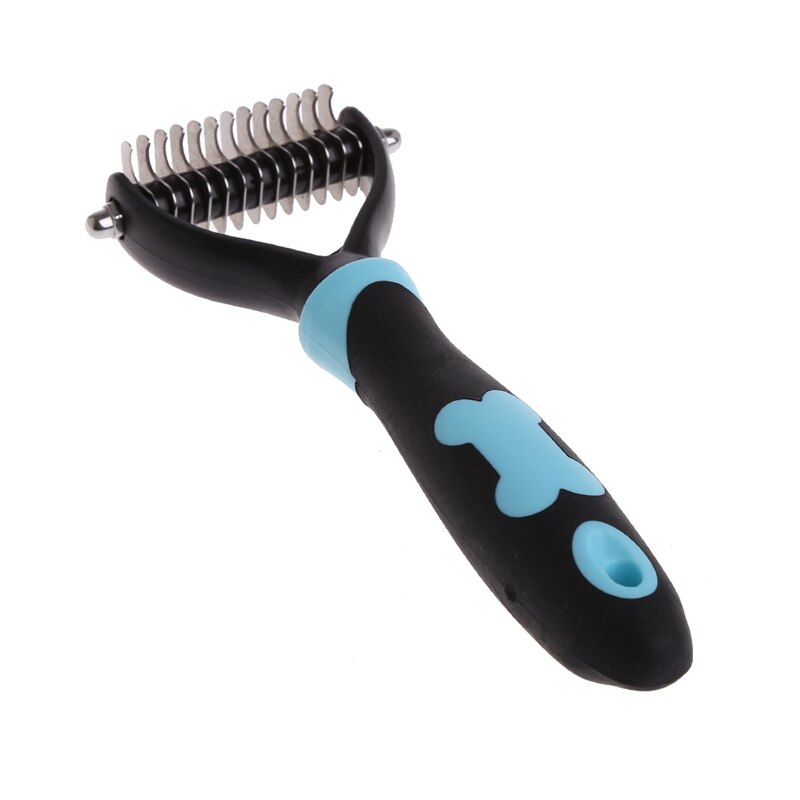 Dog Pet Brush Dematting Grooming Deshedding Tool Trimmer Comb Rake 10/13/18 Blades U90A: Blue M