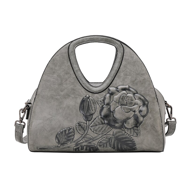 Handtassen met rozenprint voor dames, luxe merktassen, dames messenger bags, tote bags voor dames: Grijs