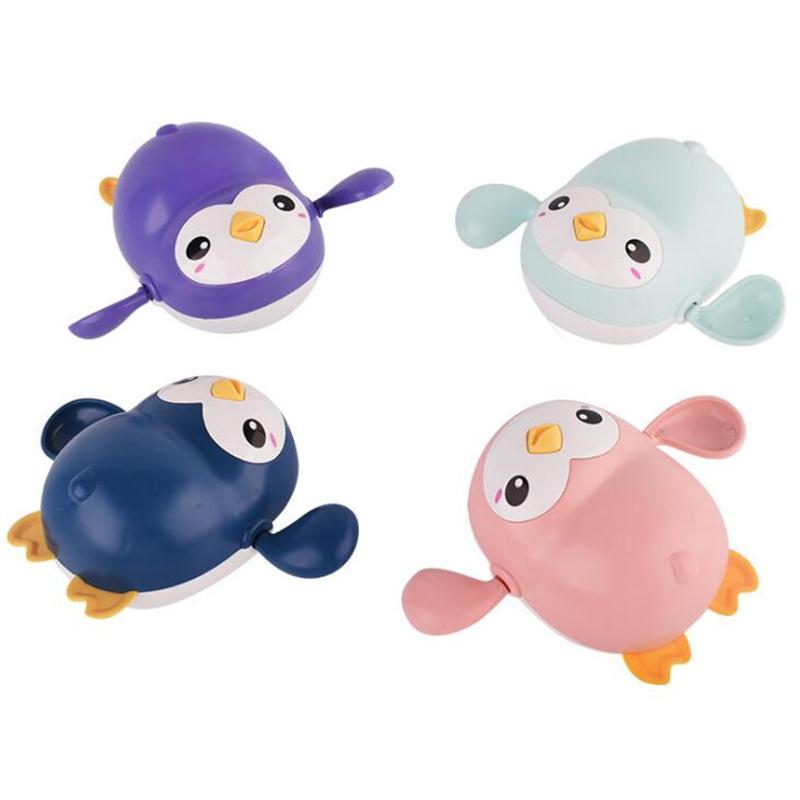 Neue Stil Baby Bad Spielzeug Nette Cartoon Krabben Pinguin Whale Baby Wasser Spielzeug Infant Schwimmen Kette Uhrwerk Spielzeug Für Kinder