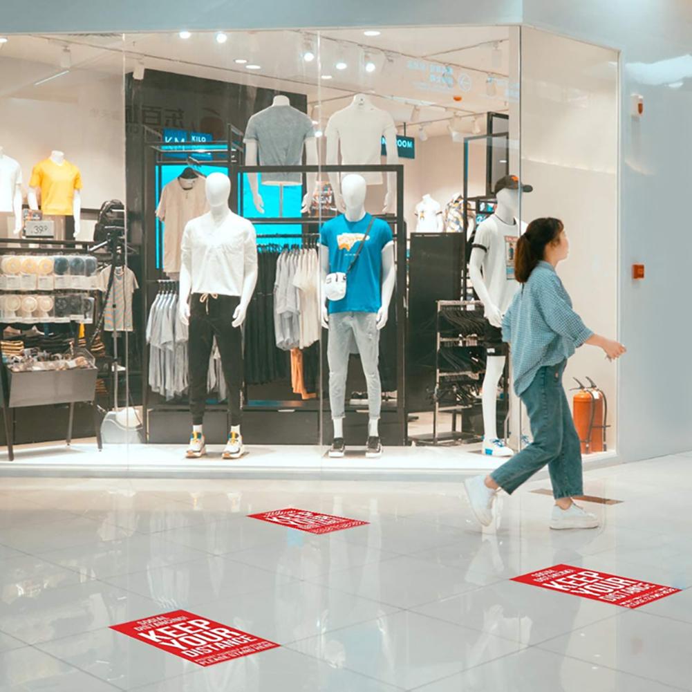 Social Distancing Floor Sticker Decal Safety Floor Sign Floor Adhesive Sticker For Maintaining Distance Keep Your Distance Stick