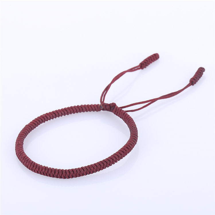 Handgefertigtes Knoten-Seil-Armbinde, tibetisch-buddhistischer Glücksbringer, tibetische Armbänder und Armreifen für Frauen und Männer,