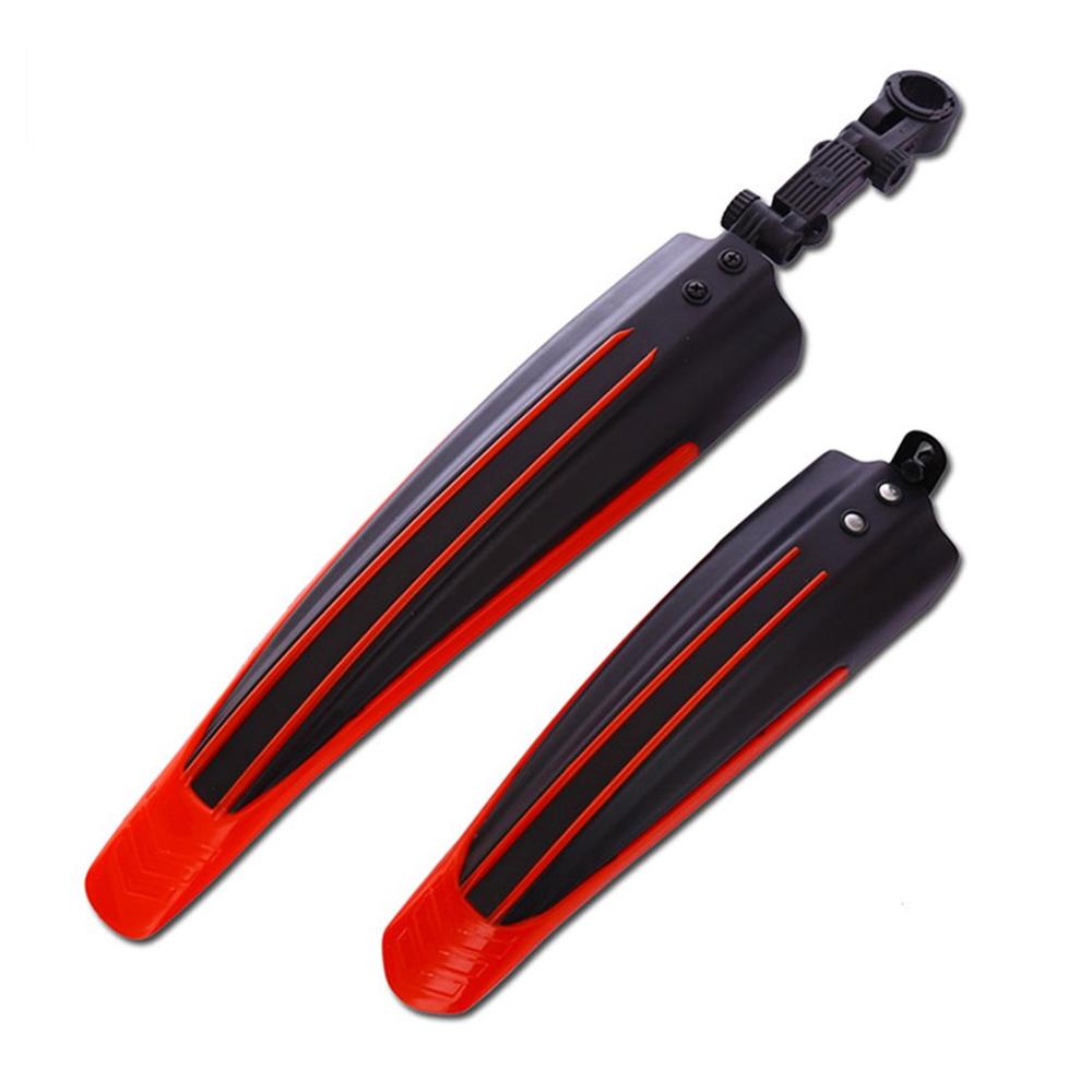 Mountainbike spatbord plastic kleibord fietsaccessoires fiets spatborden mountainbike racefiets spatbord voor achter: Zwart rood