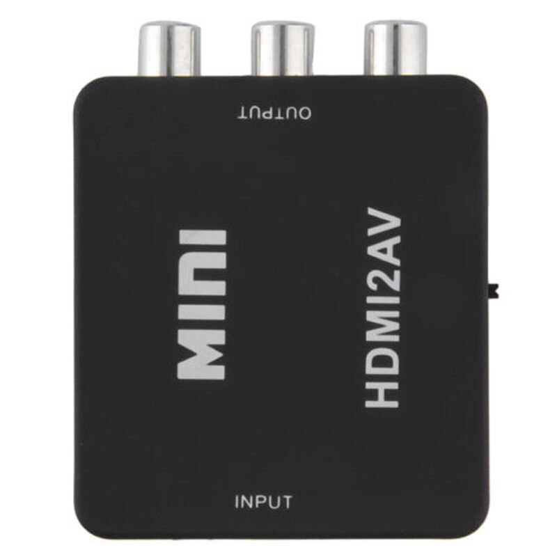 Mini 1080p hdmi komposit till rca o video av cvbs omvandlaradapter för hdtv